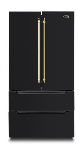 Refrigerador Tecno Vintage TR65FXDCNMV2 na cor preto fosco.