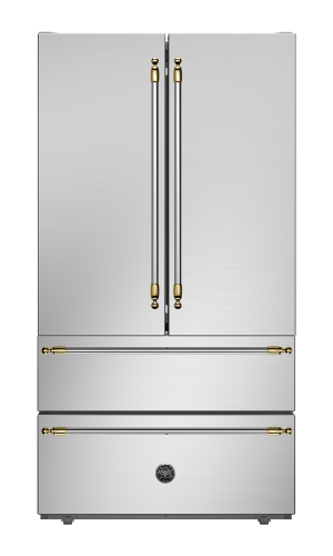 Refrigerador Bertazzoni PRO REF36 FDFIXNV2 de 91 cm e portas em inox escovado.