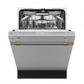 Lava louças de embutir com porta em inox Bertazzoni Heritage HER DW24T3IXT.