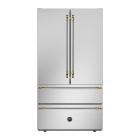 Refrigerador Bertazzoni PRO REF36 FDFIXNV2 de 91 cm e portas em inox escovado.