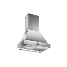 Coifa de parede Bertazzoni Heritage K36HERTX + KC36HERTXde 91 cm em inox e dourado.