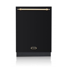 Lava-louças tamanho tall tub de embutir TECNO Vintage TD16WPV2 em preto fosco.