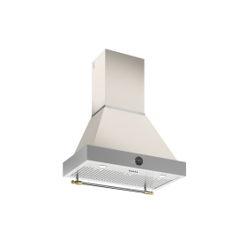 Coifa de parede Bertazzoni Heritage K36HERTX + KC36HERTAV de 91 cm em inox e dourado.