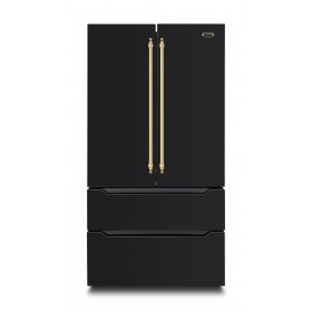 Refrigerador Tecno Vintage TR65FXDCNMV2 na cor preto fosco.