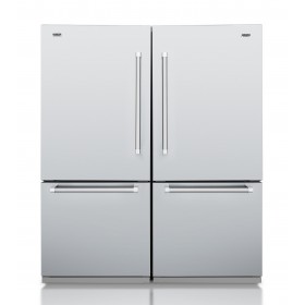Refrigerador Tecno Professional Duo TR44BX de 152 cm com portas em inox escovado.