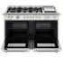 Forno Duplo Elétrico: ventilados por convecção ambos com 9 versáteis funções e temperaturas de 40 ºC a 250 ºC para o preparo de todos os tipos de receitas. Permitem preparar vários pratos simultaneamente em cada forno sem misturar odores e sabores entre os alimentos, ganhando tempo e utilizando toda a capacidade dos fornos. Capacidade total de 138 litros.